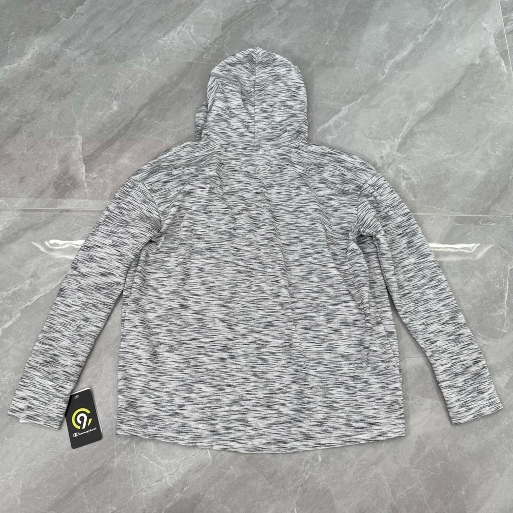 Girls' Champion C9 Open Front Heathered Hooded Jacket Thumbholes Large 10-12 - Picture 12 of 16